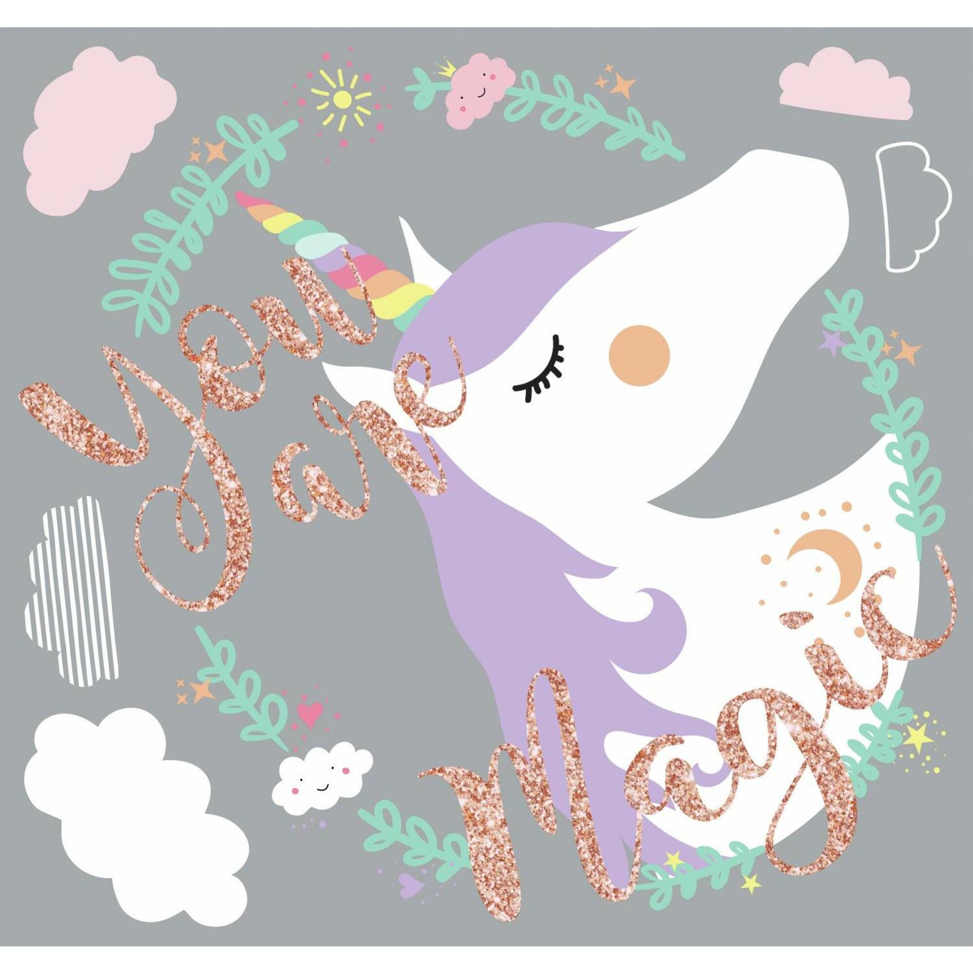 RoomMates Unicorn Magic Peel & Stick Giant Wall Decals